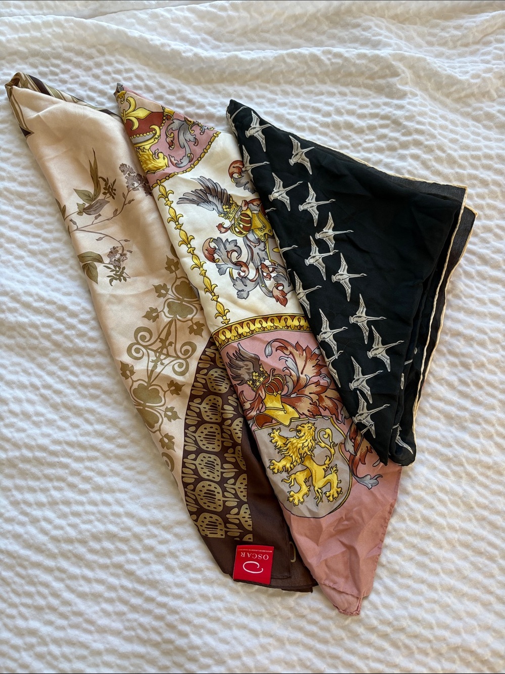 Bundle of 3 silk scarves